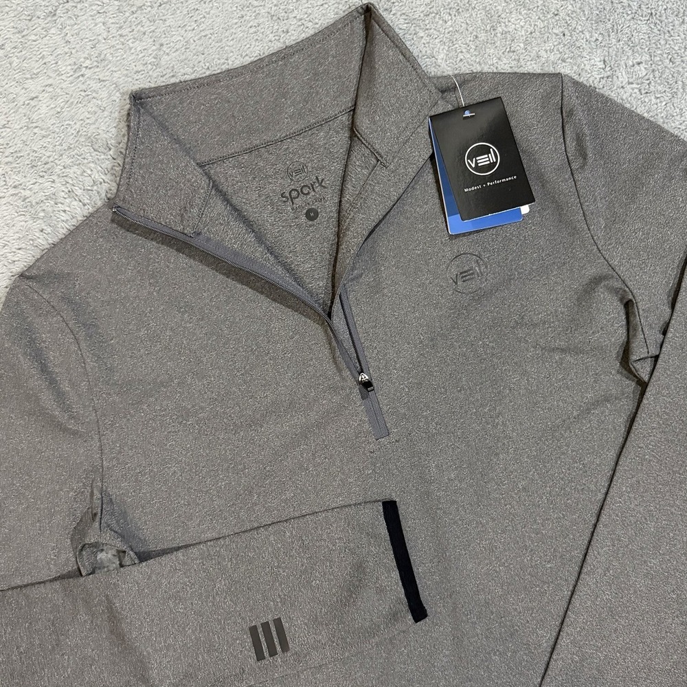 Veil Garments Pullover Women M Spark 1/4 Zip Athletic Modest Stretch Performance